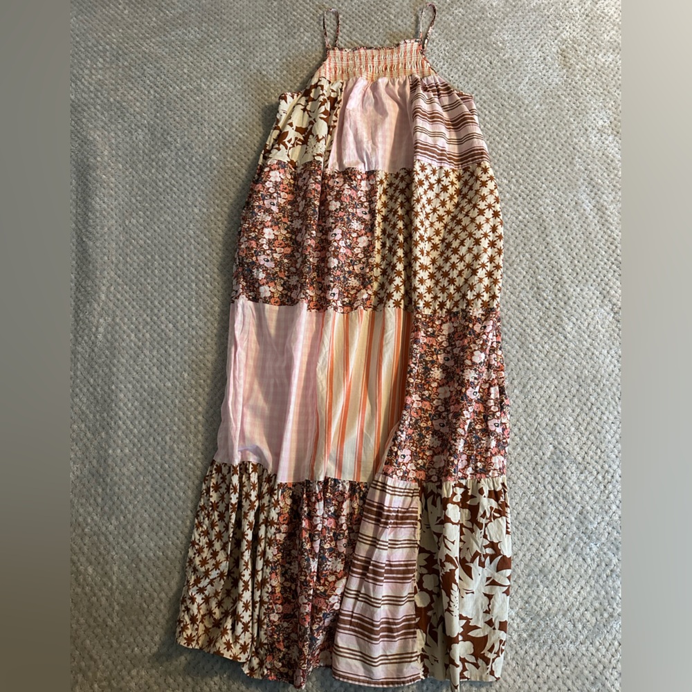 Maxi Patchwork Floral Spaghetti Strap Cottage-cor… - image 2